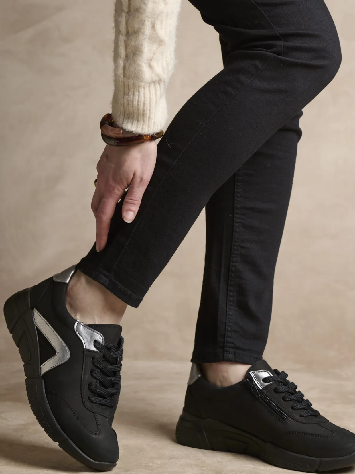 Femme Pédiconfort Derbies extra larges zippés