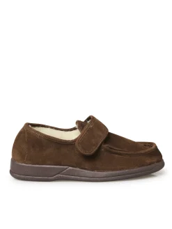 Homme Pédiconfort Derbies fourrés à scratch