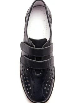 Femme Pédiconfort Derbies scratchées à semelle amovible