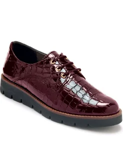 Femme Pédiconfort Derbies vernis façon croco
