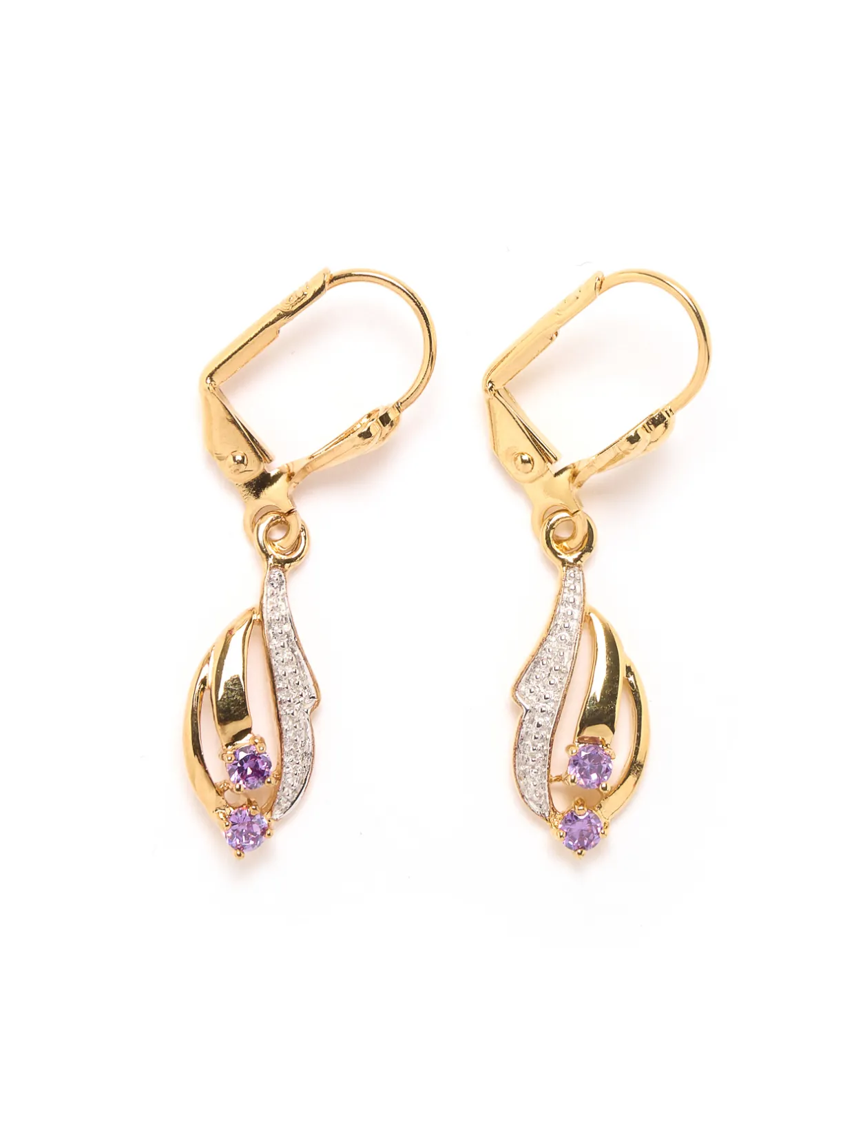 Femme Daxon Dormeuses oxyde zirconium et améthyste