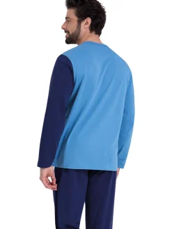 Homme Athéna Ensemble pyjama long col rond