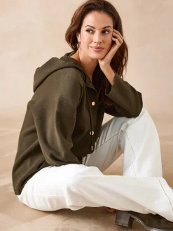 Femme Daxon Gilet à capuche en maille milano