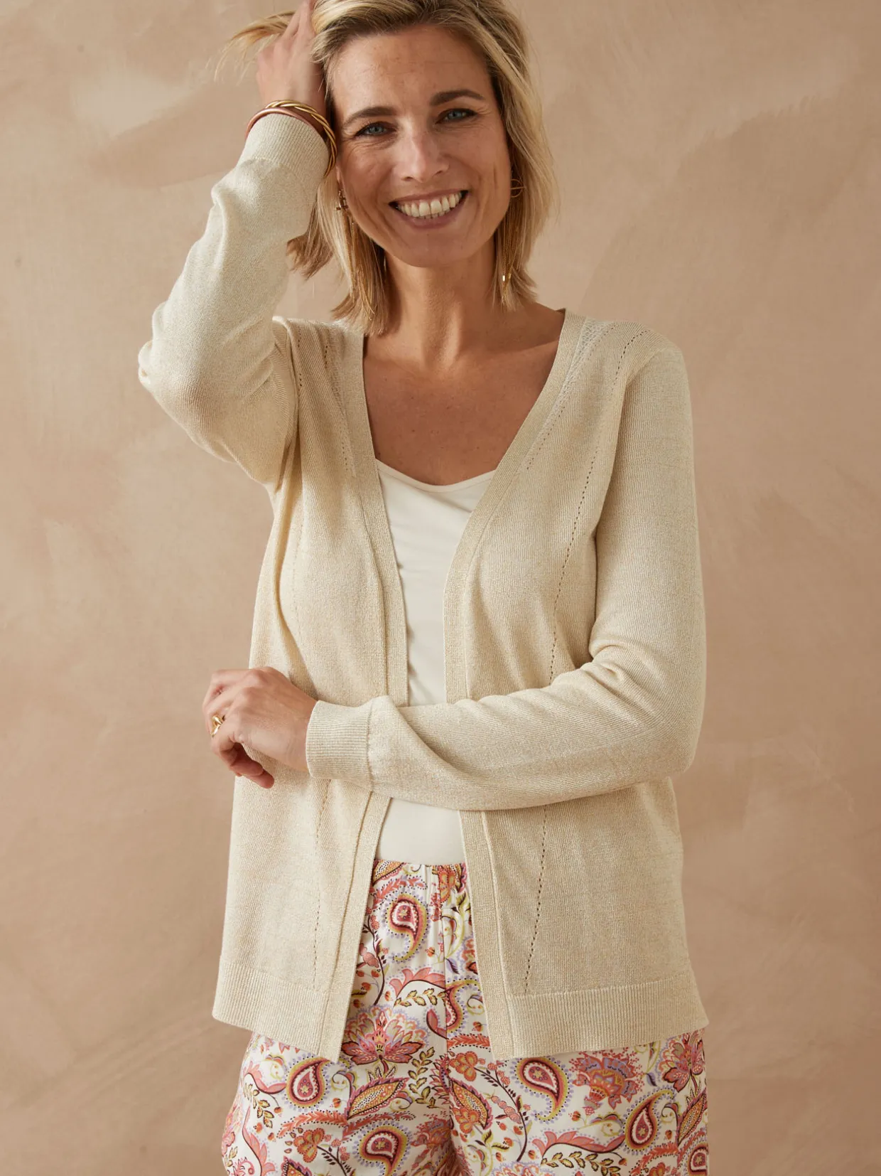 Femme Daxon Gilet ajouré bord à bord