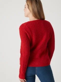 Femme Daxon Gilet avec jeux de points ajourés