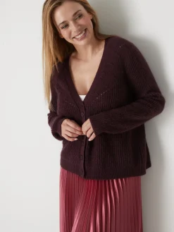 Femme Daxon Gilet avec laine et mohair