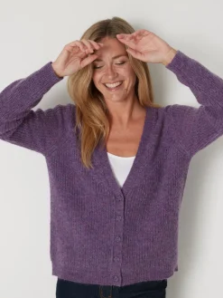 Femme Daxon Gilet avec laine et mohair