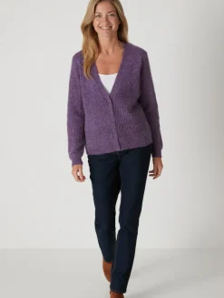 Femme Daxon Gilet avec laine et mohair