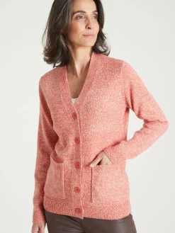 Femme Daxon Gilet classique en maille chinée