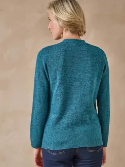 Femme Daxon Gilet classique en maille chinée