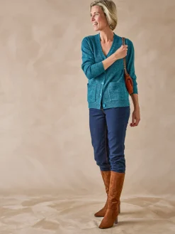 Femme Daxon Gilet classique en maille chinée