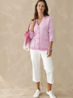 Femme Daxon Gilet classique en maille chinée