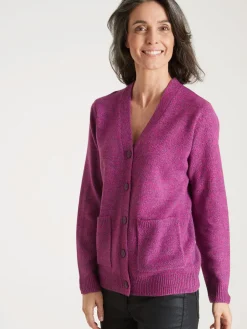 Femme Daxon Gilet classique en maille chinée