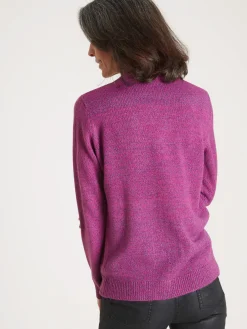 Femme Daxon Gilet classique en maille chinée