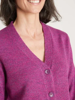 Femme Daxon Gilet classique en maille chinée