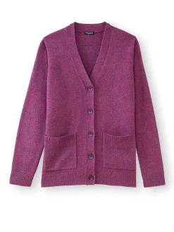 Femme Daxon Gilet classique en maille chinée