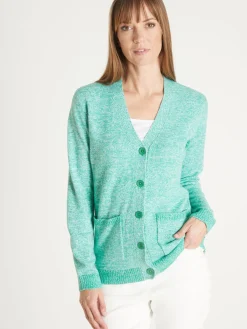 Femme Daxon Gilet classique en maille chinée