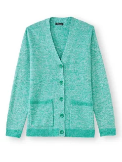 Femme Daxon Gilet classique en maille chinée