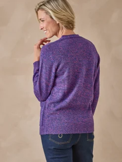 Femme Daxon Gilet classique en maille chinée