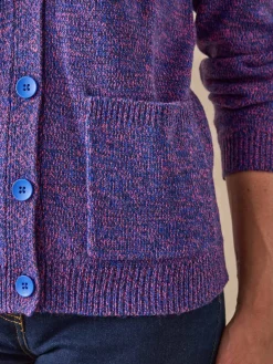 Femme Daxon Gilet classique en maille chinée