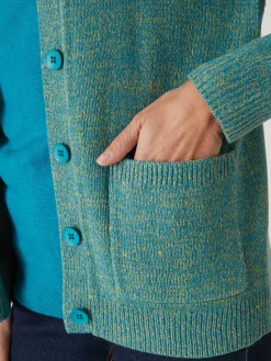 Femme Daxon Gilet classique en maille chinée