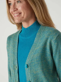 Femme Daxon Gilet classique en maille chinée