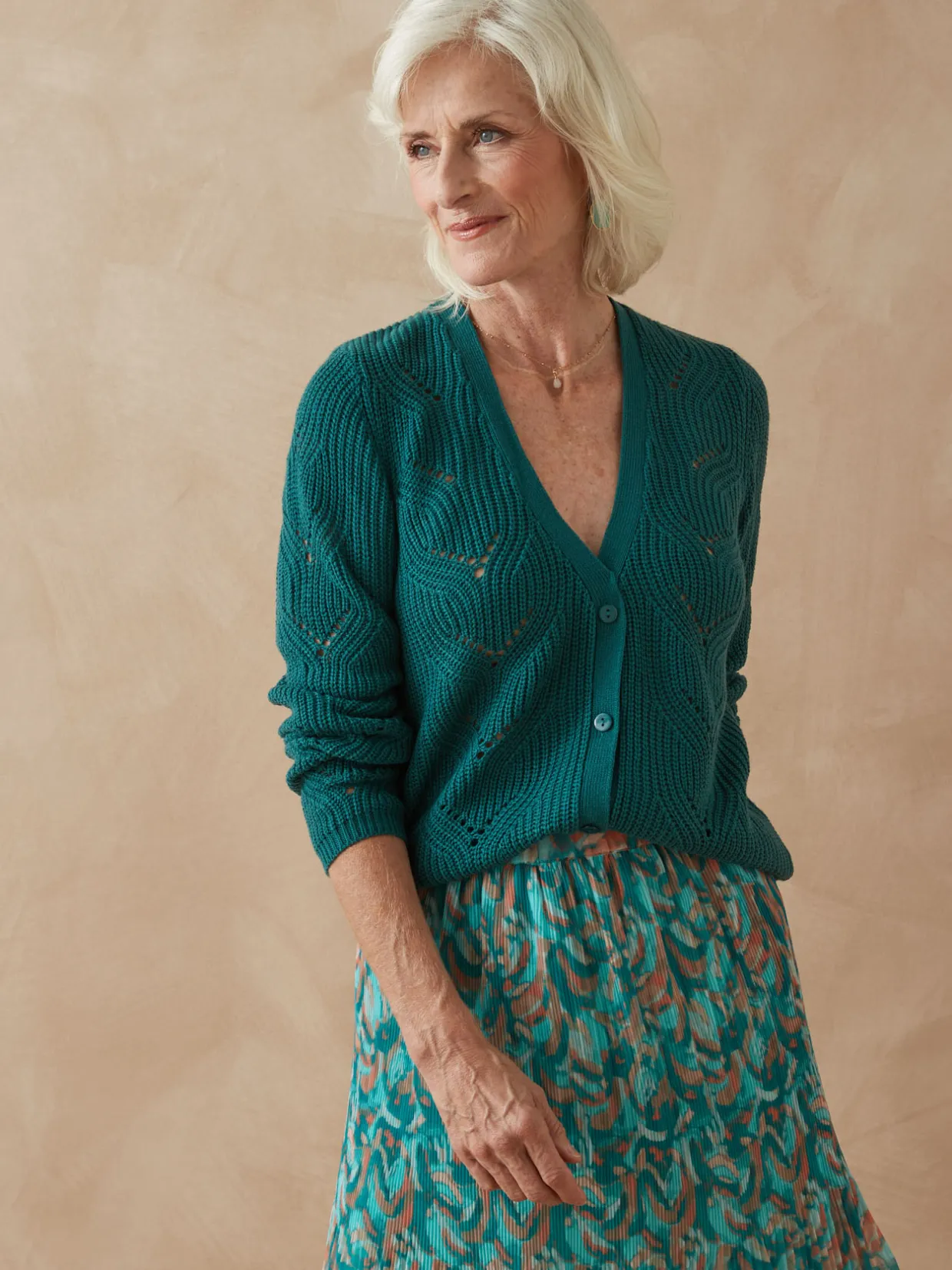 Femme Daxon Gilet en côtes perlées