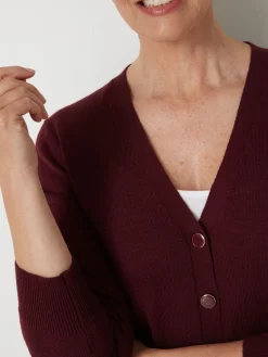 Femme Daxon Gilet encolure V 50% laine mérinos