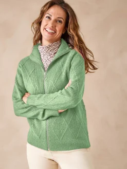 Femme Daxon Gilet géométrique col camionneur zippé