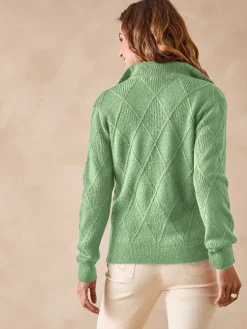 Femme Daxon Gilet géométrique col camionneur zippé