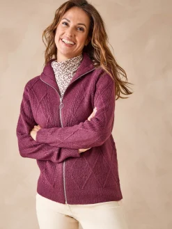 Femme Daxon Gilet géométrique col camionneur zippé