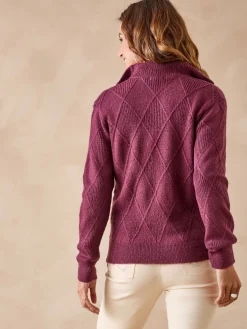 Femme Daxon Gilet géométrique col camionneur zippé