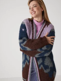 Femme Daxon Gilet maille jacquard avec laine