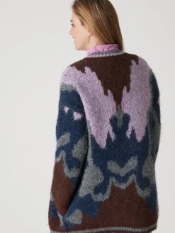 Femme Daxon Gilet maille jacquard avec laine