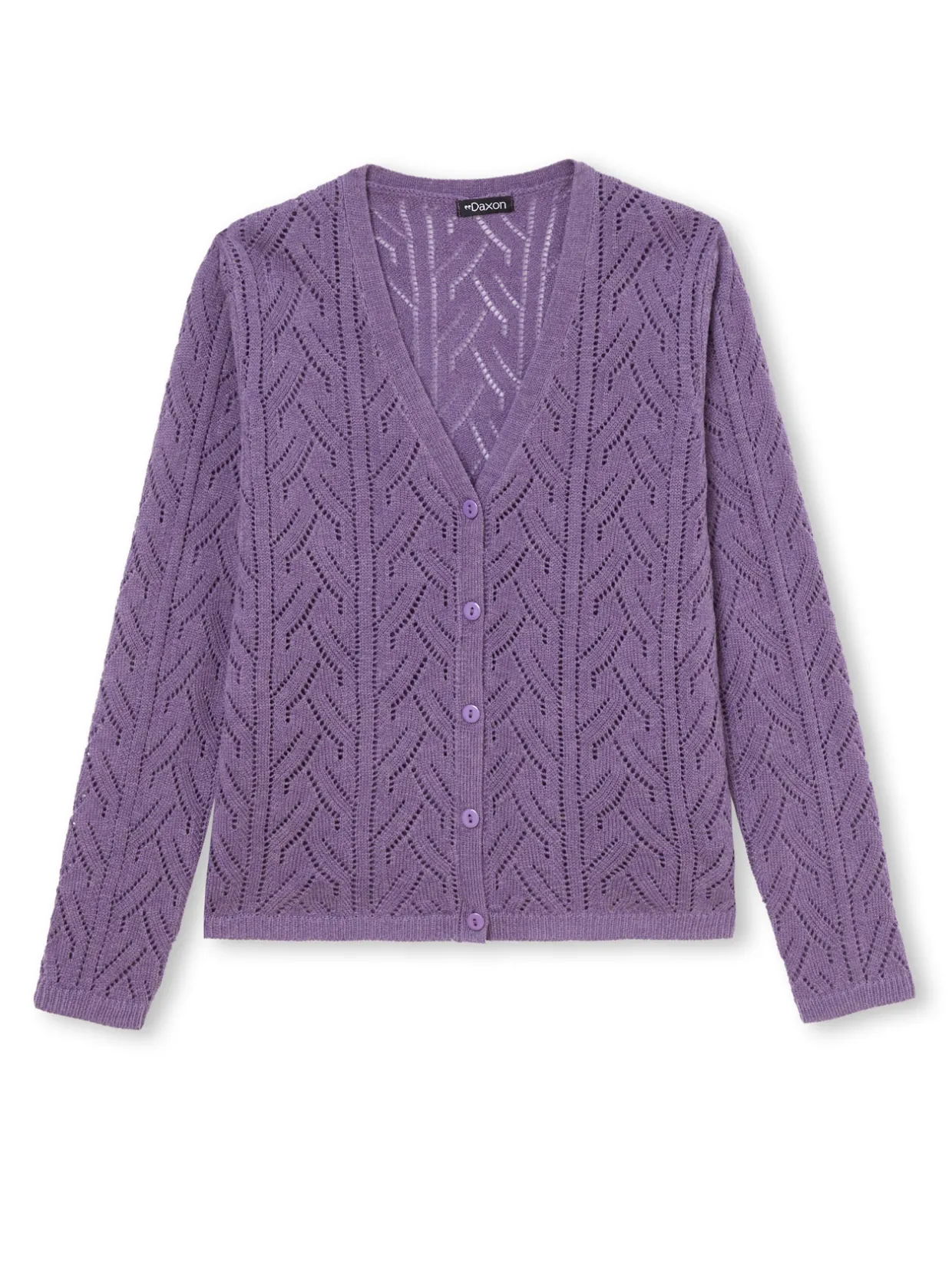 Femme Daxon Gilet maille point fantaisie avec laine