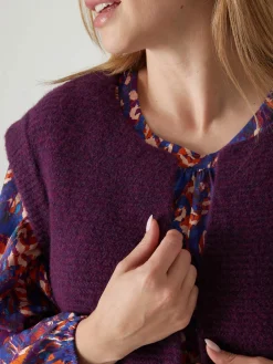 Femme Daxon Gilet point mousse sans manches