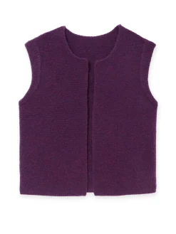 Femme Daxon Gilet point mousse sans manches