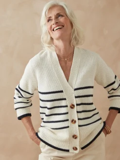 Femme Daxon Gilet rayé manches longues