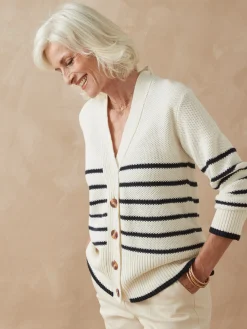 Femme Daxon Gilet rayé manches longues