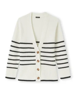 Femme Daxon Gilet rayé manches longues