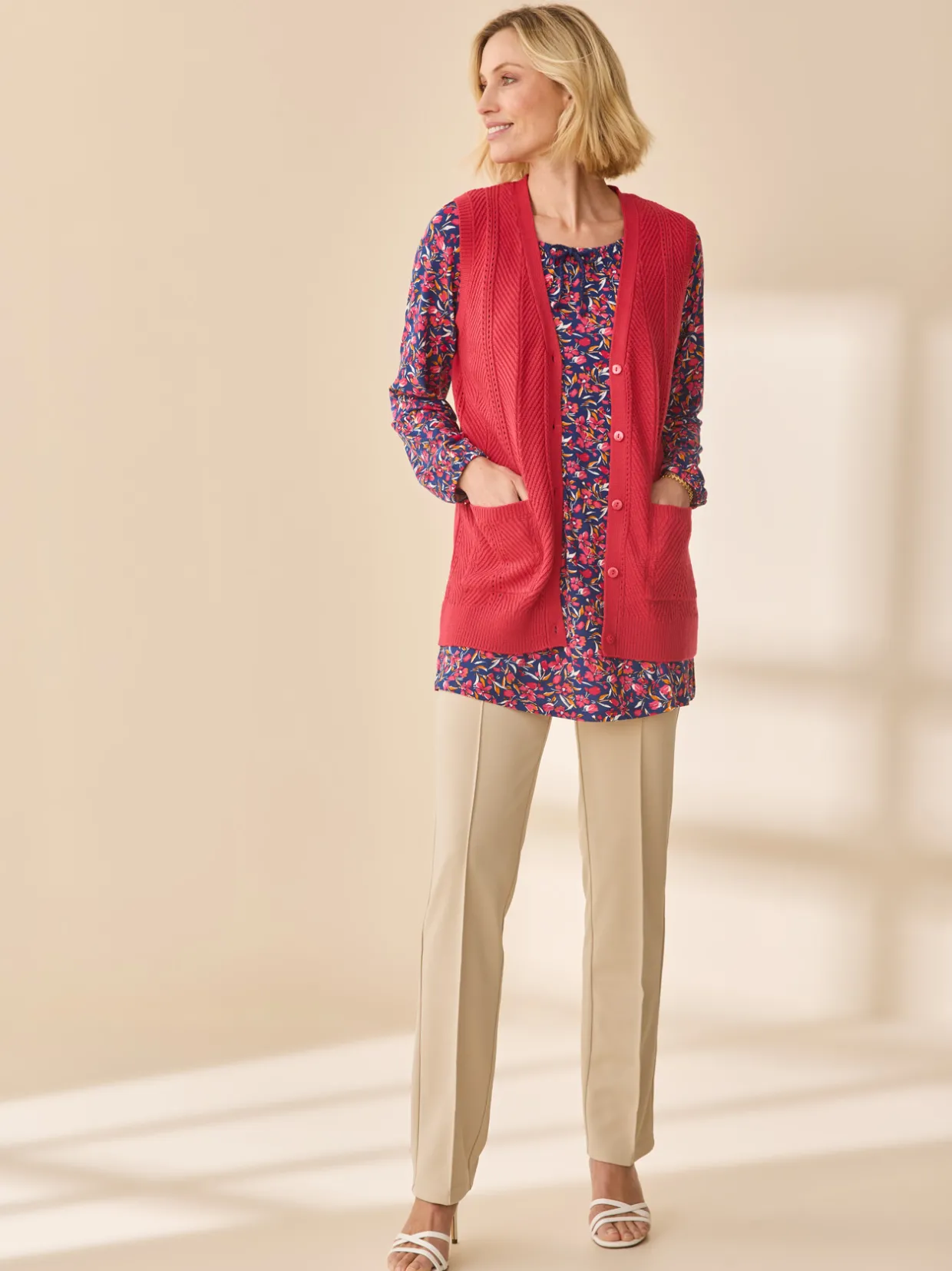 Femme Daxon Gilet sans manches point ajouré