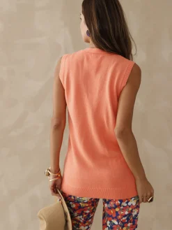 Femme Daxon Gilet sans manches point ajouré