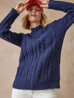 Femme Daxon Gilet zippé col montant avec laine