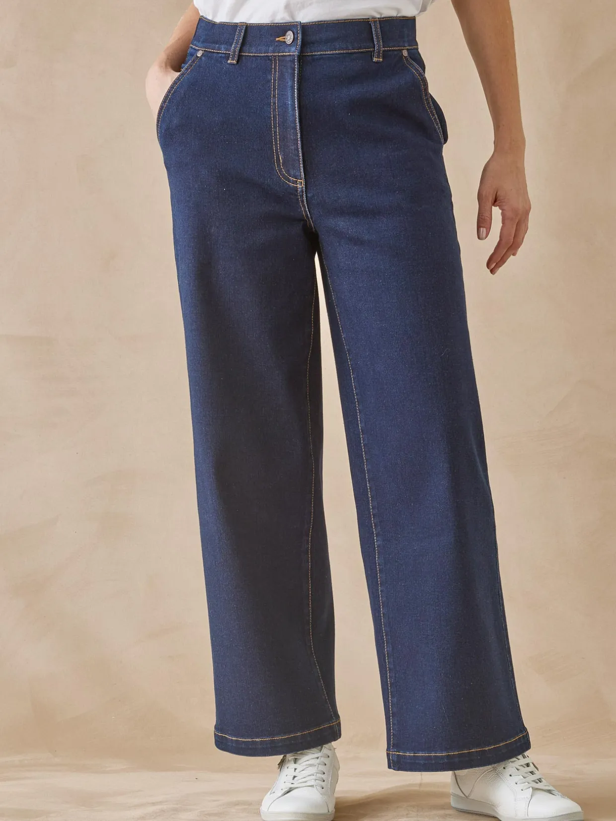 Femme Daxon Jean 5 poches large et court