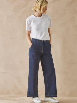 Femme Daxon Jean 5 poches large et court