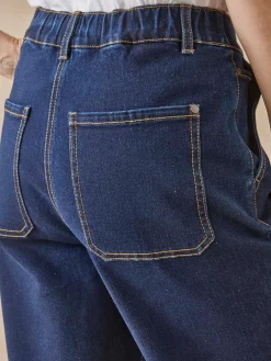Femme Daxon Jean 5 poches large et court