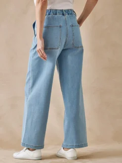 Femme Daxon Jean 5 poches large et court