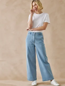 Femme Daxon Jean 5 poches large et court