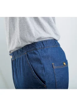 Homme Daxon Jean droit pur coton taille élastiquée