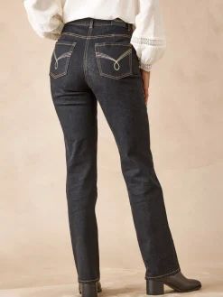 Femme Daxon Jean droit taille haute stretch